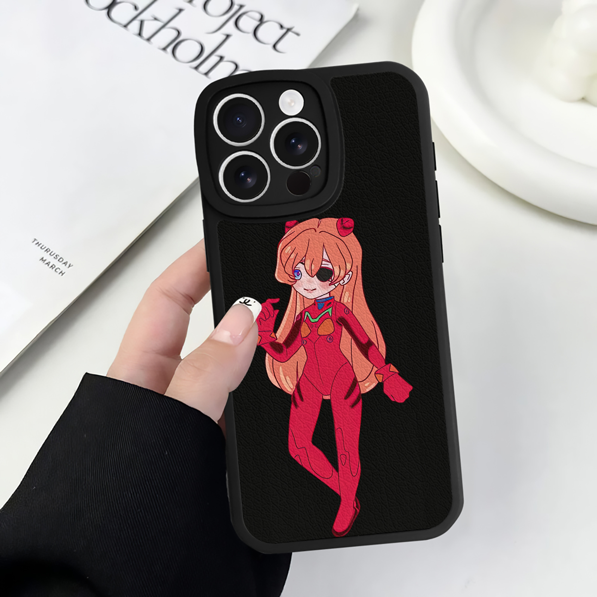 （画像用） EVA 新世紀エヴァンゲリオン 【iPhone 16シリーズ対応】シリコンスマホケース（レザー調） 材質：シリコン